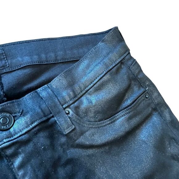 Revolve Hudson Noir Coated Krista Super Skinny in Black With A Shine - Picture 6 of 10